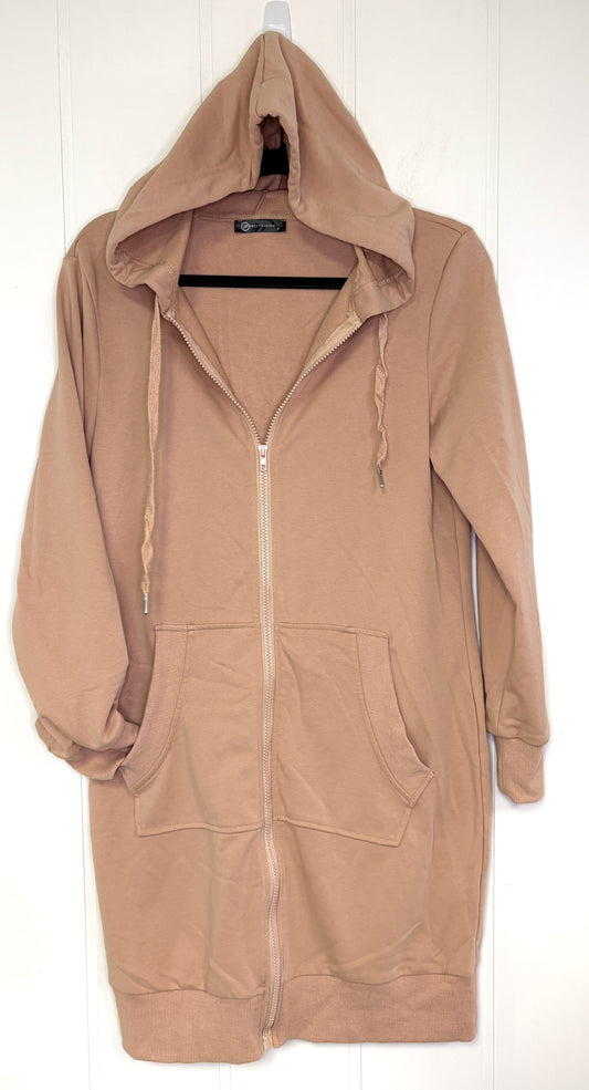 Knee-Length Zip Hoodie