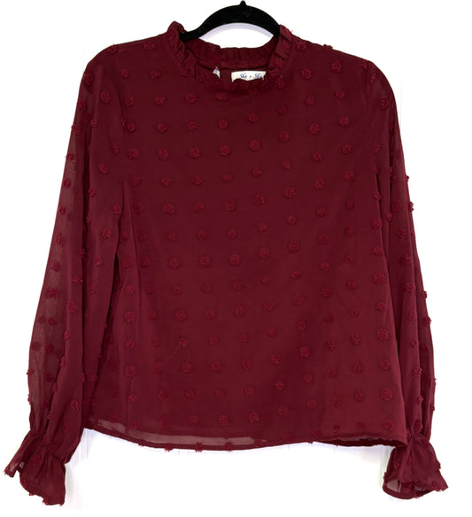 She+Sky Dotted Sheer Top