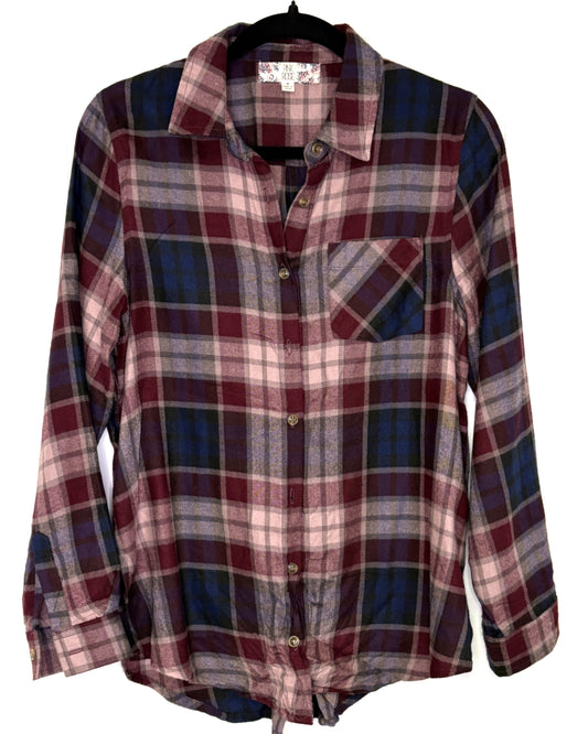 Pink Rose Plaid Flannel