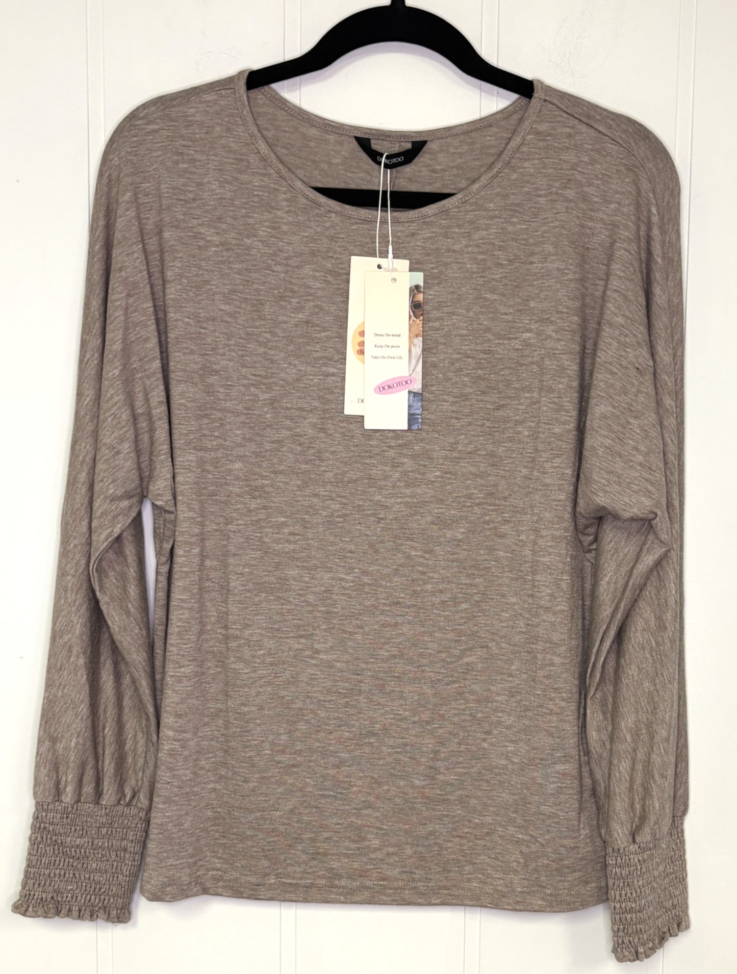 Dokotoo Cuffed Sleeve Top