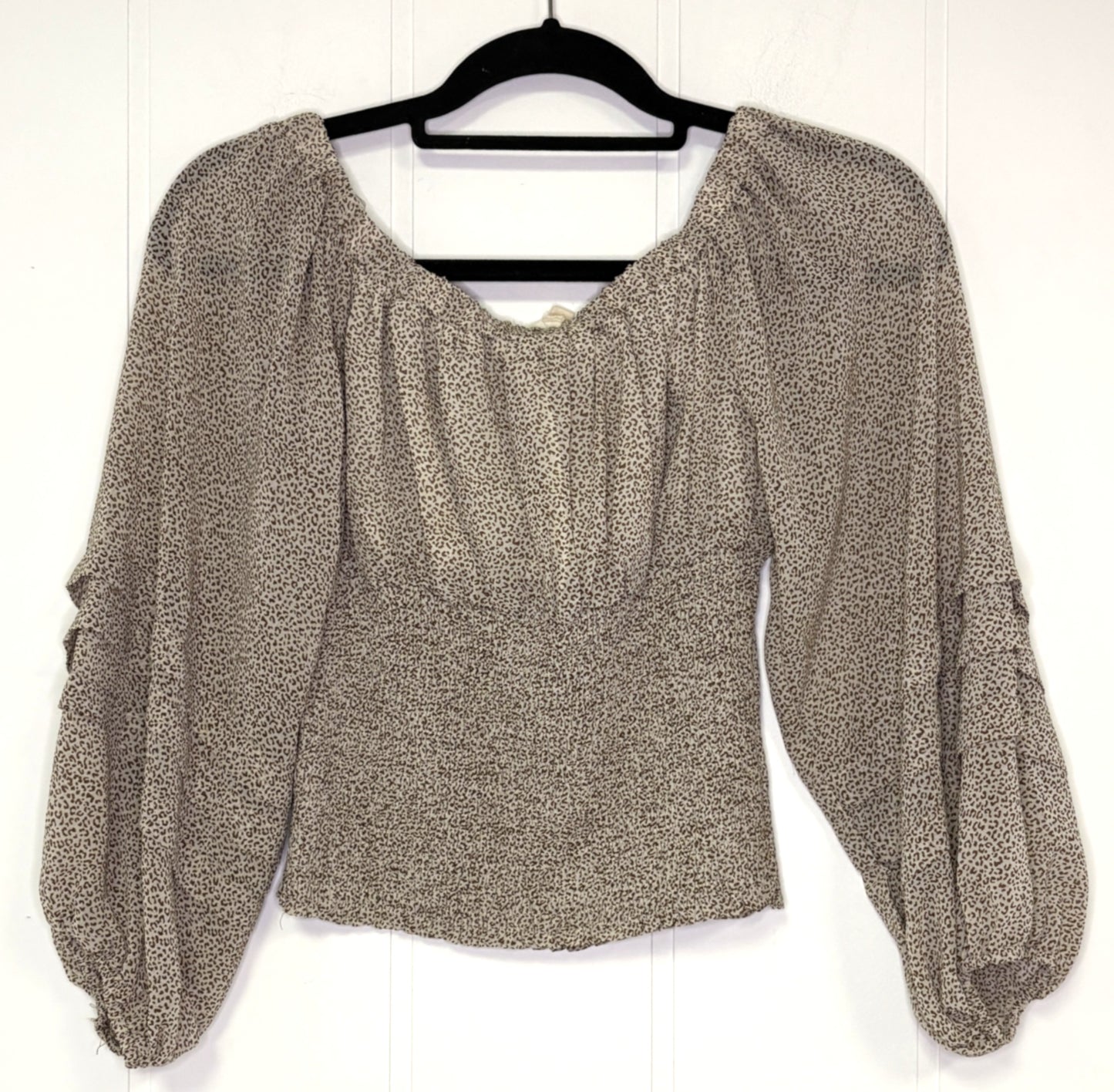 Off Shoulder Animal Print Top