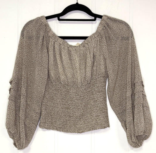 Off Shoulder Animal Print Top