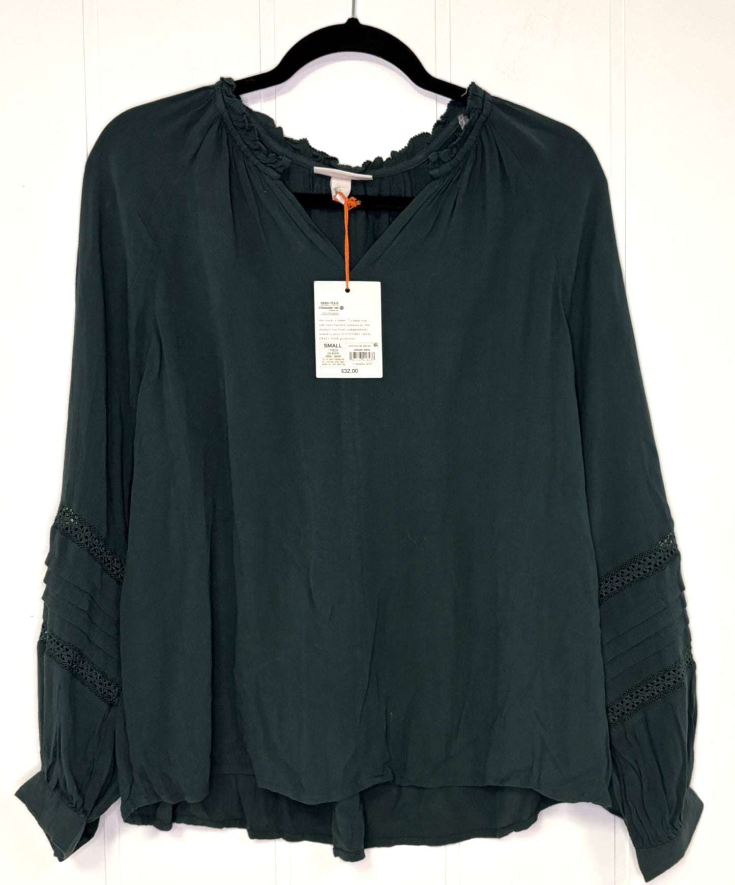 Flowy Embroidered Sleeve Blouse