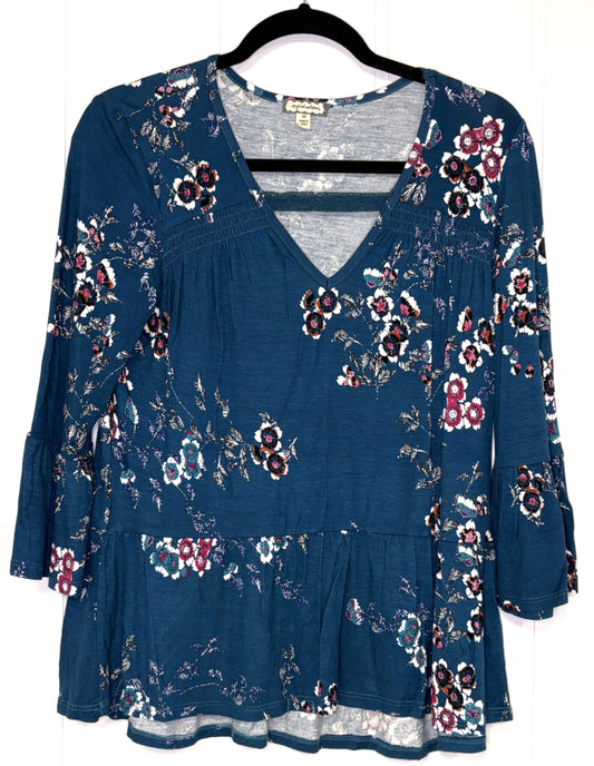 Floral Bell Sleeve Top