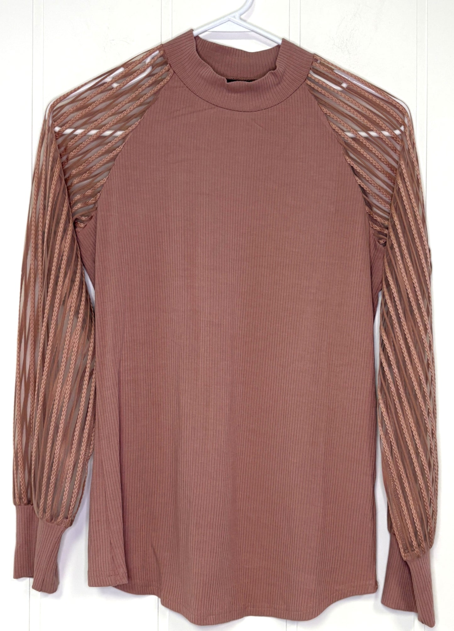 Braided See-Thru Sleeve Top