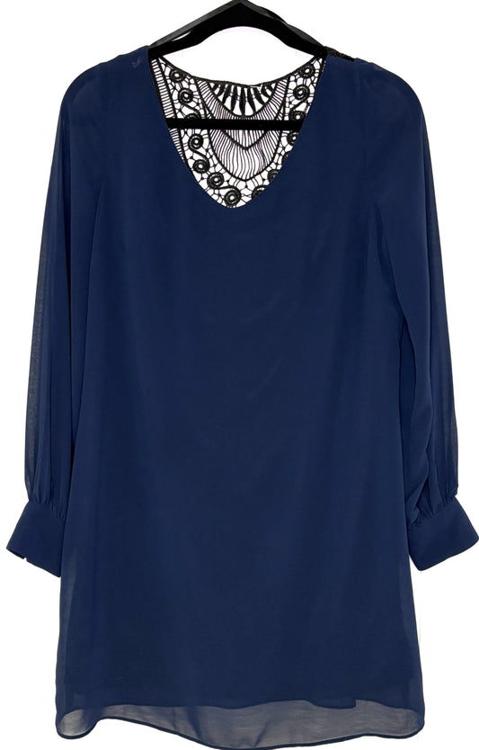 A. Byer Embroidered Sheer Dress
