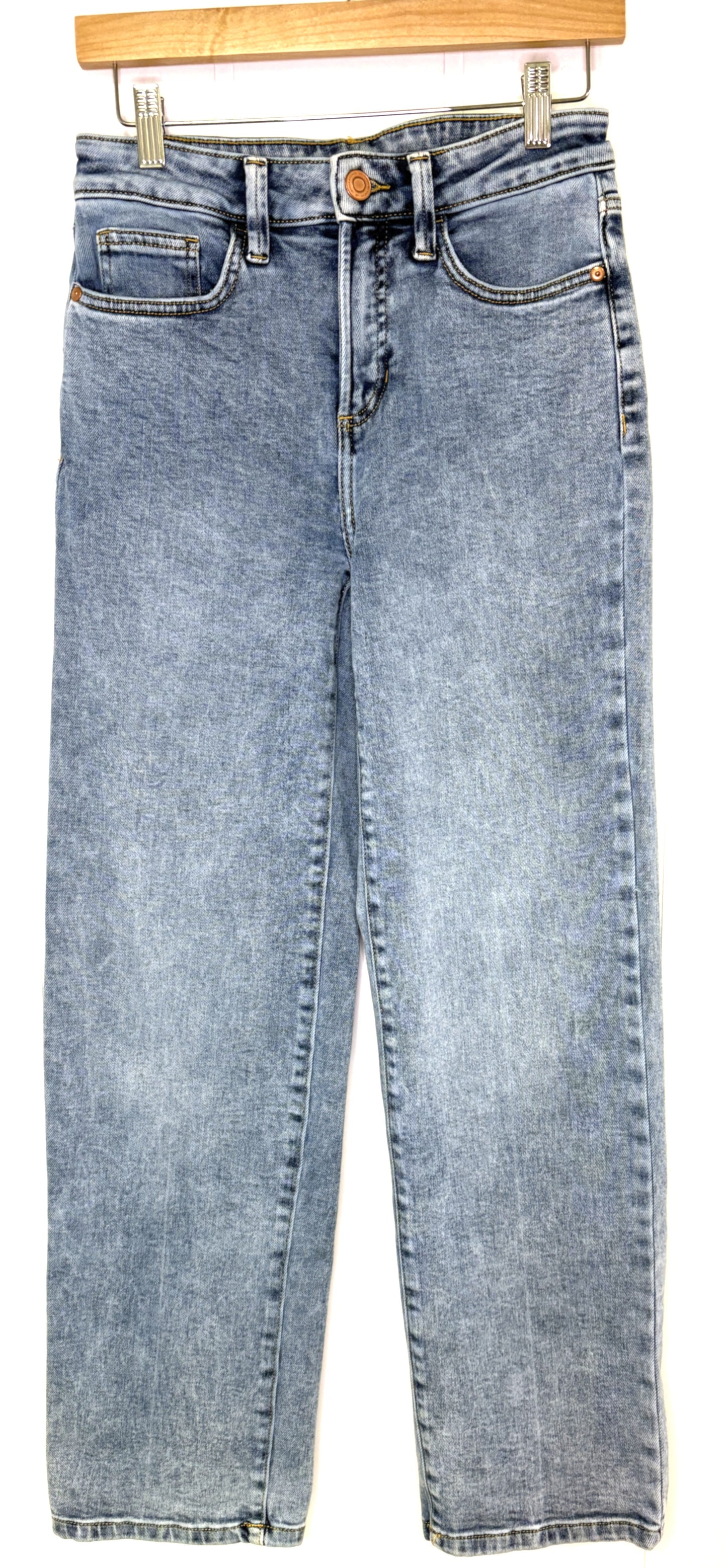High-Rise Straight Denim Jeans