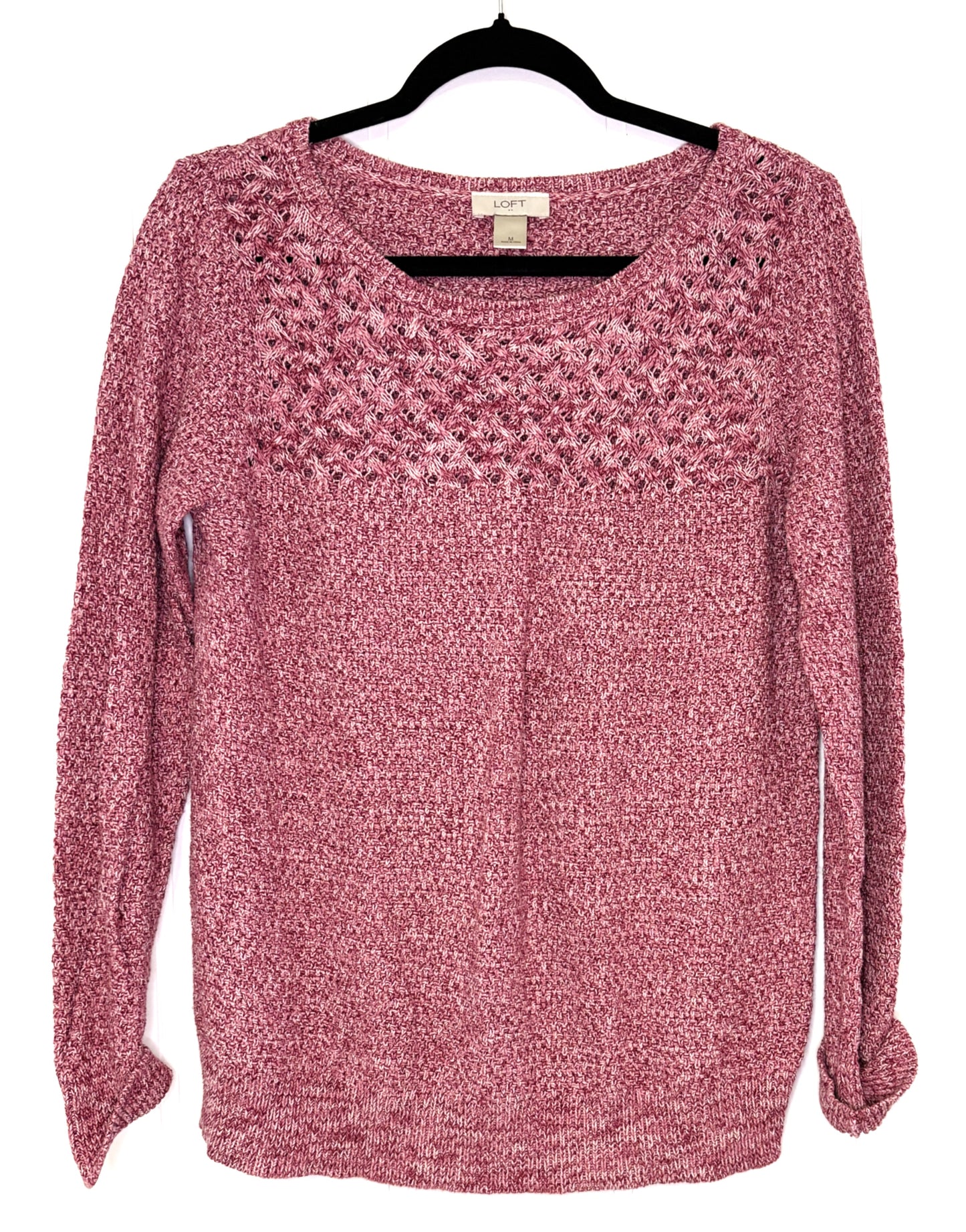 Loft Weaved-Knit Sweater