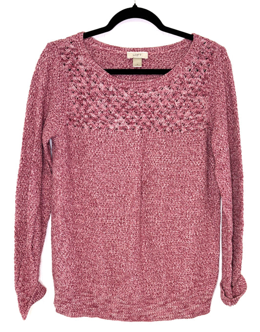 Loft Weaved-Knit Sweater