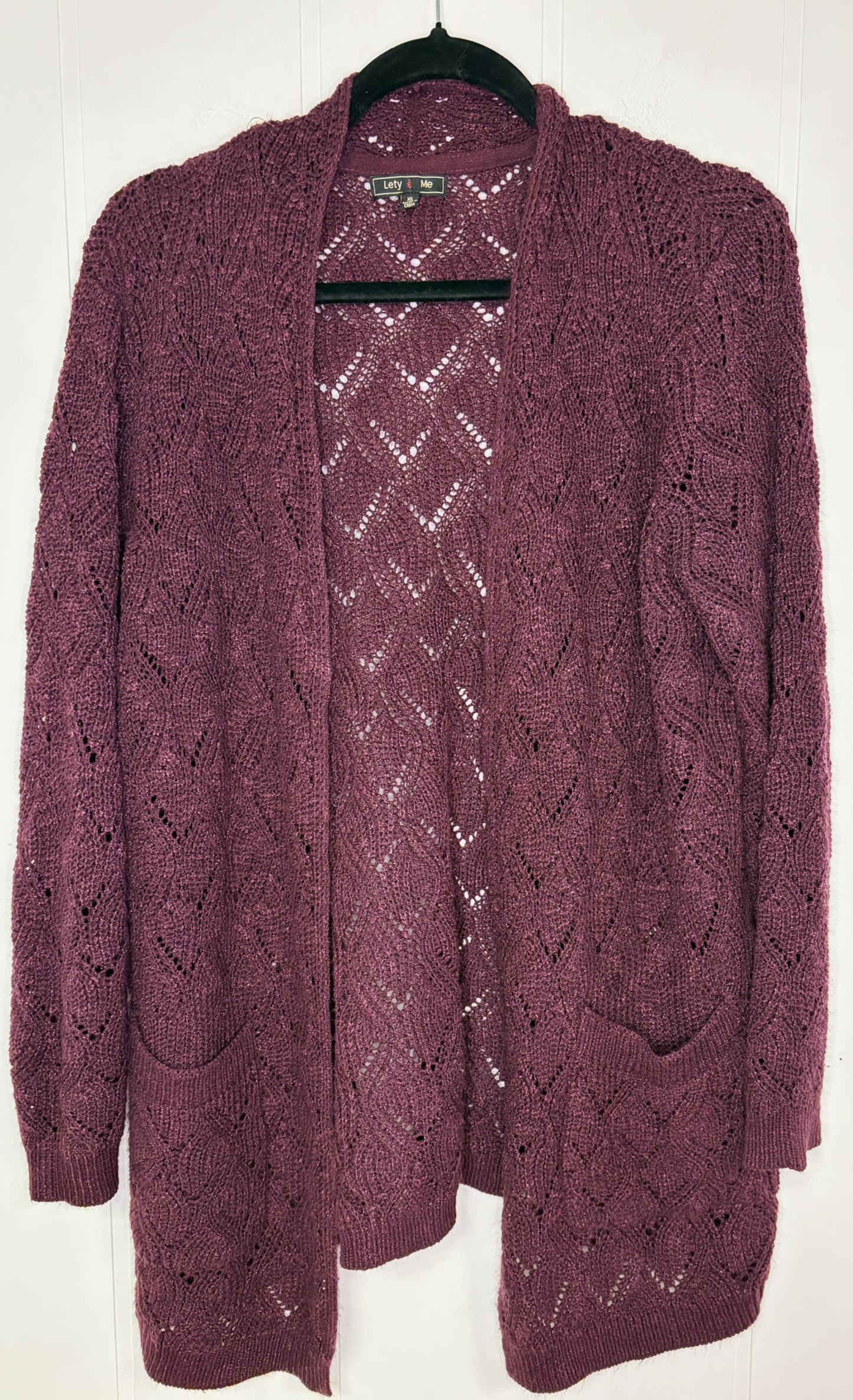 Crochet Open Front Cardigan