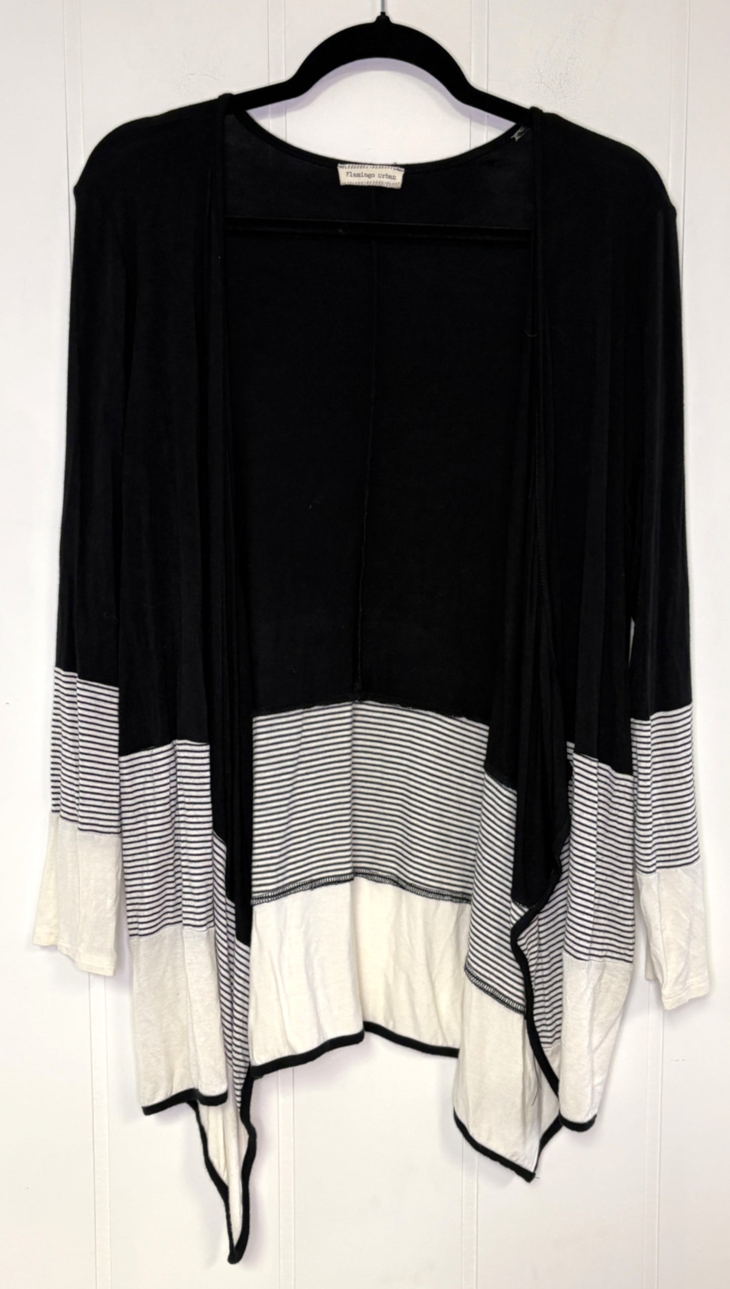 Open Front Stripe Cardigan