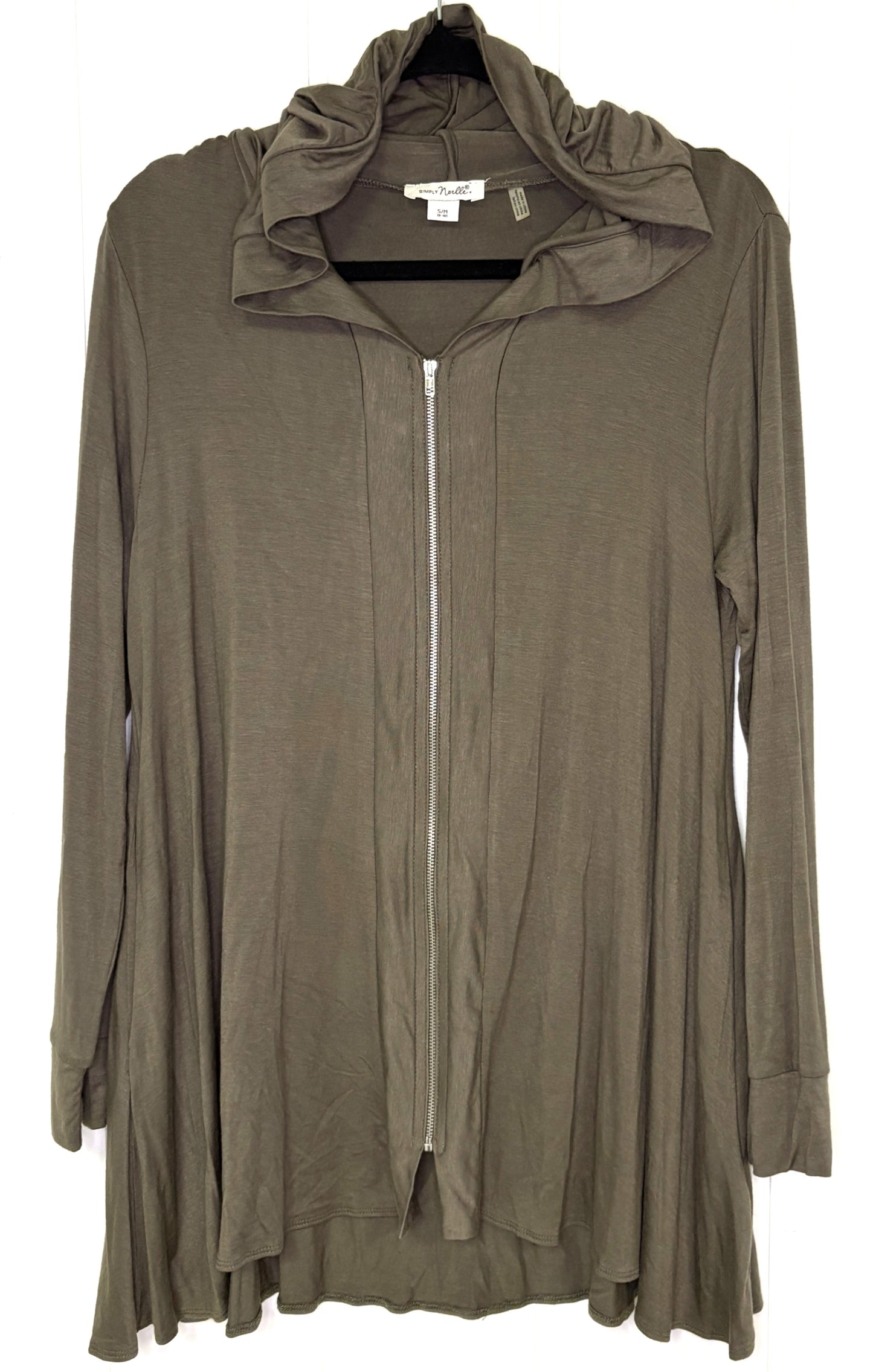 Full Zip Tunic Hoodie