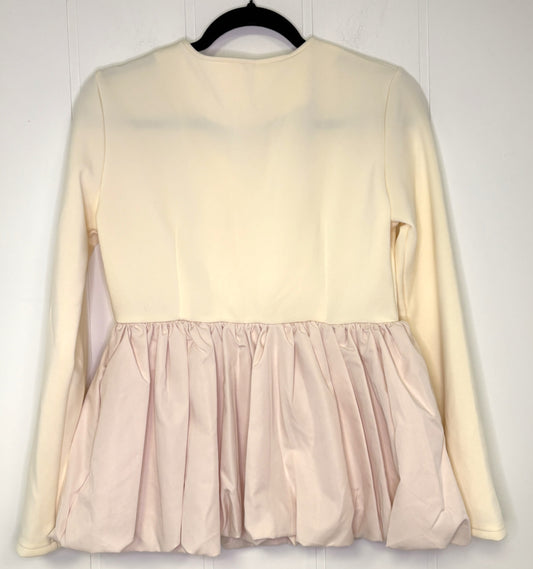 Long-Sleeve Peplum Top