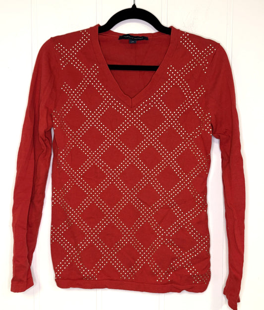 Lightweight Sweater w/Gold Studs