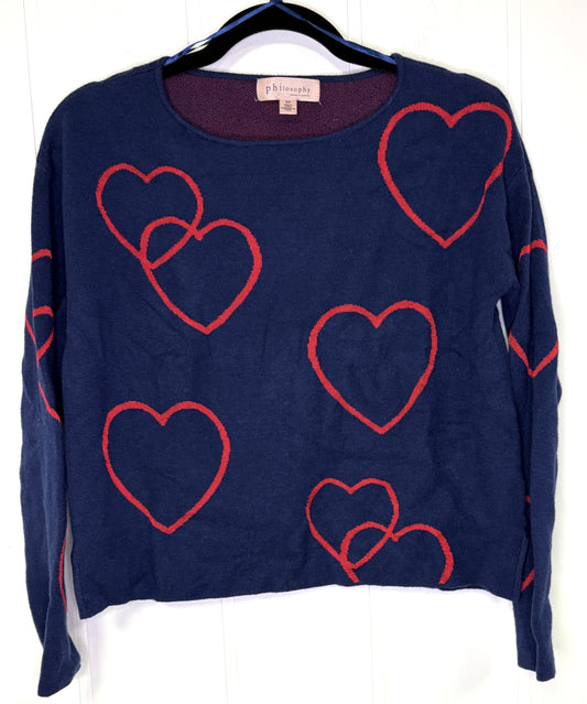 Philosophy Heart Crop Sweater