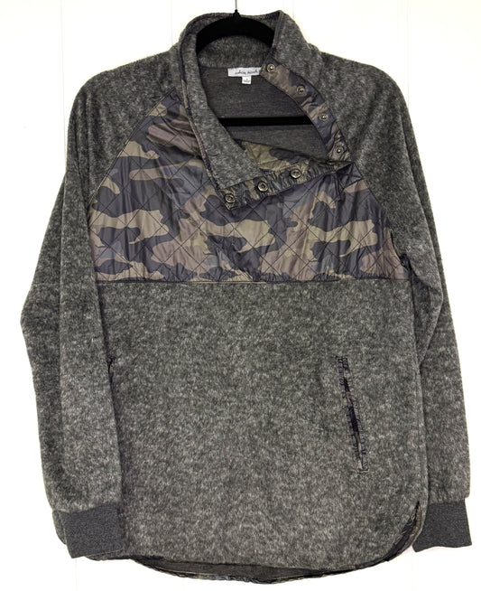 White Birch Snap-Neck Camo Sweater