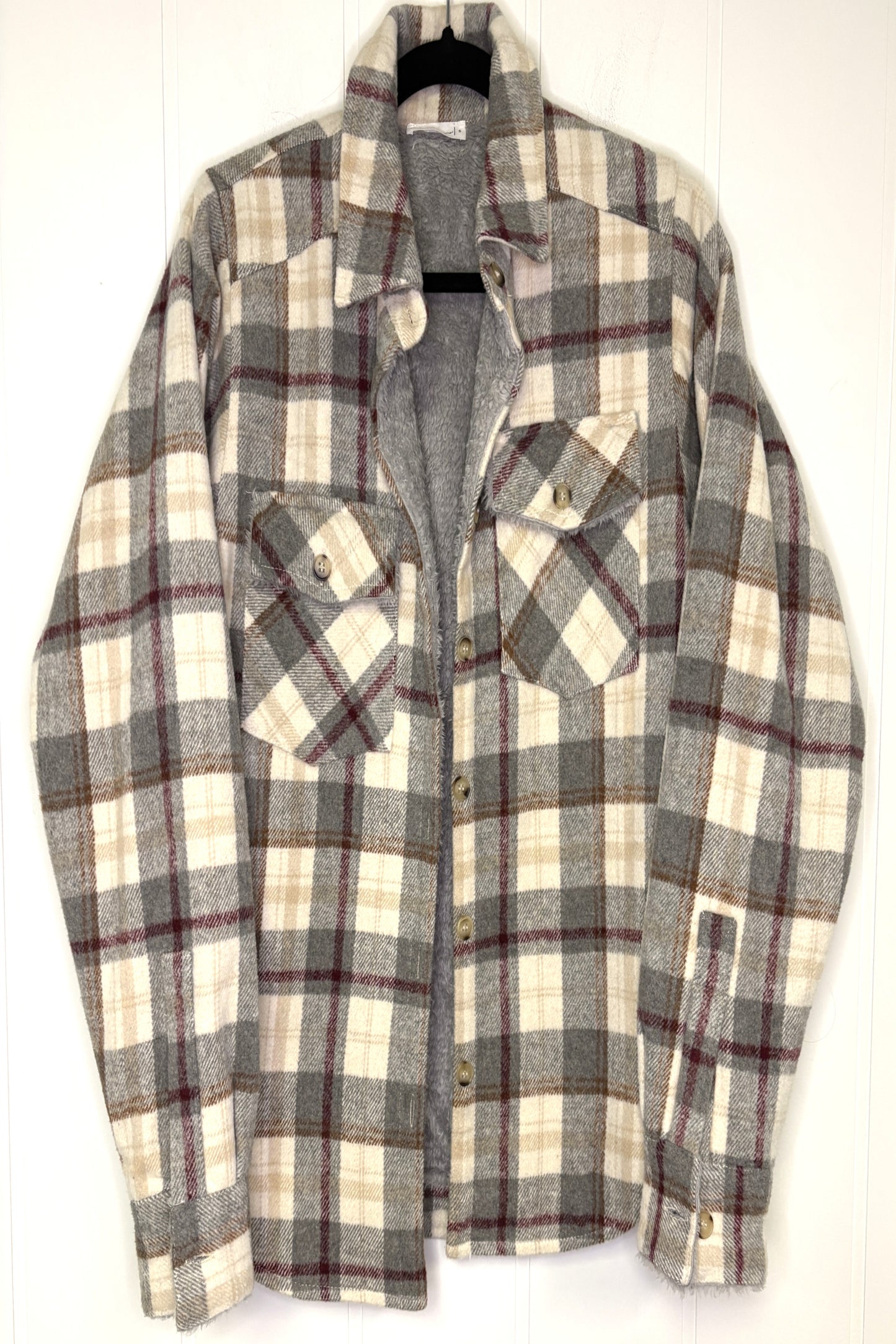 In Bloom Plaid Sherpa Jacket