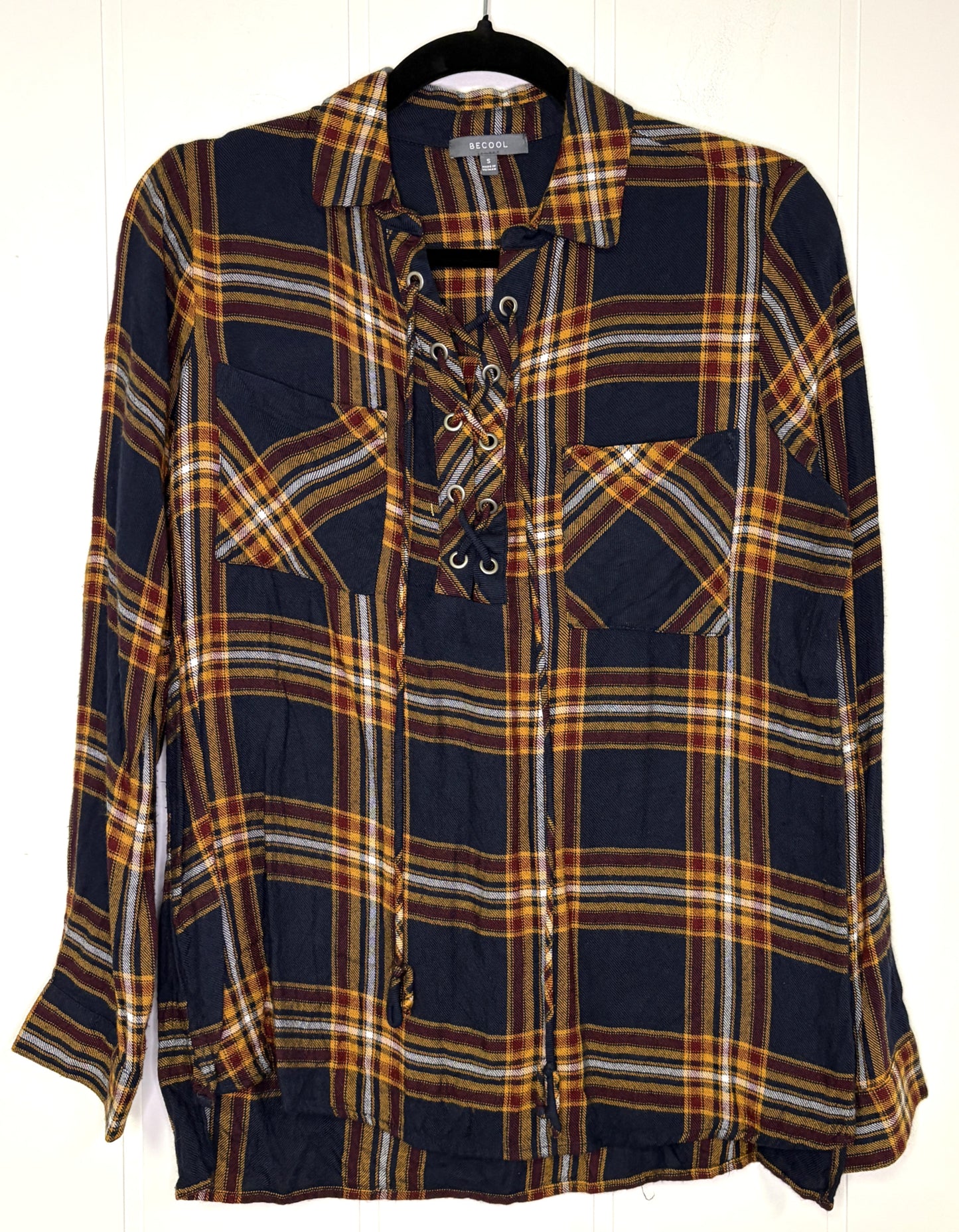 Front Tie Flannel Top