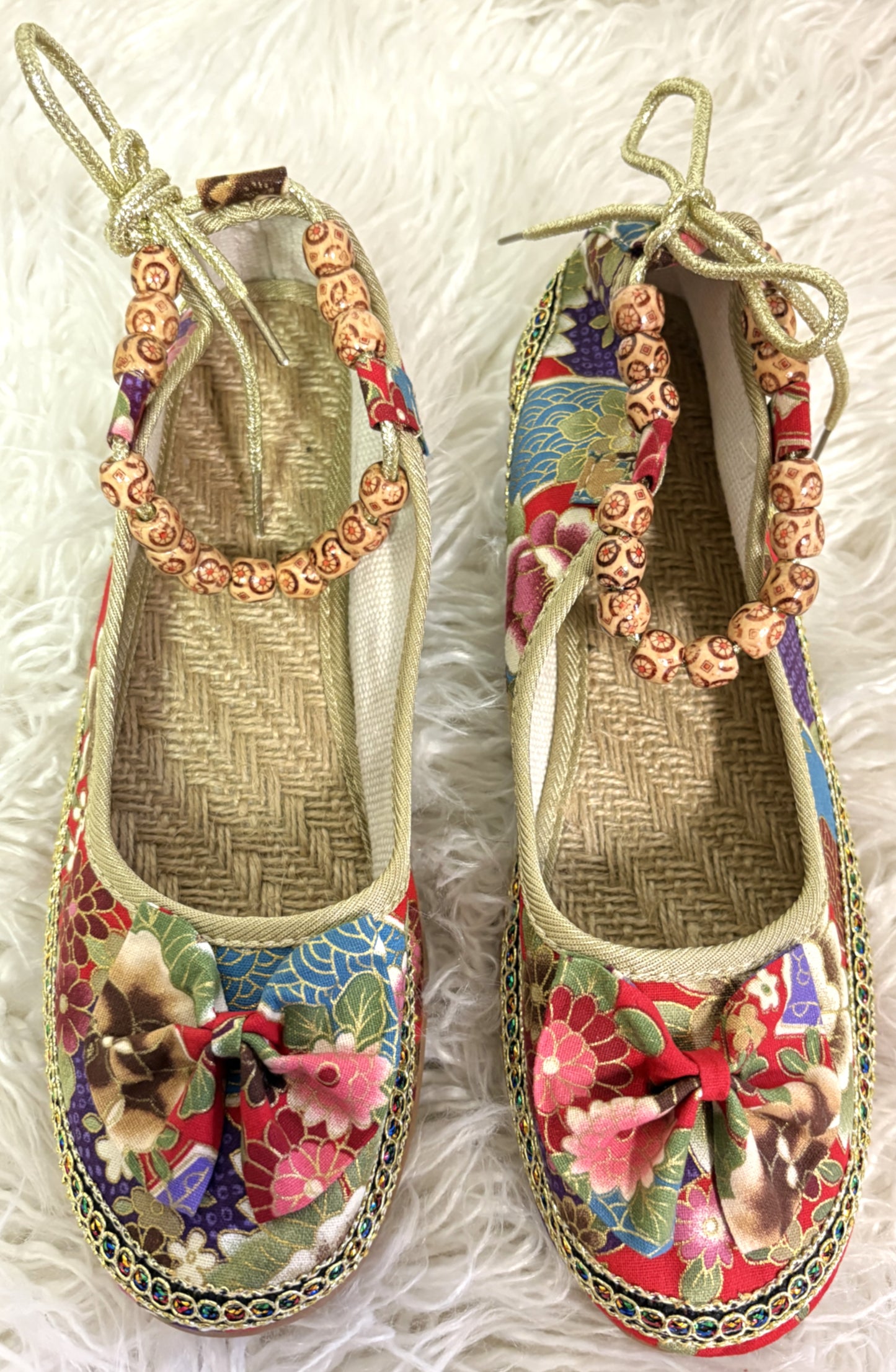 Floral Embroidered Beaded Loafers