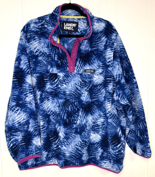 Tie-Dye Button Pullover Sweater