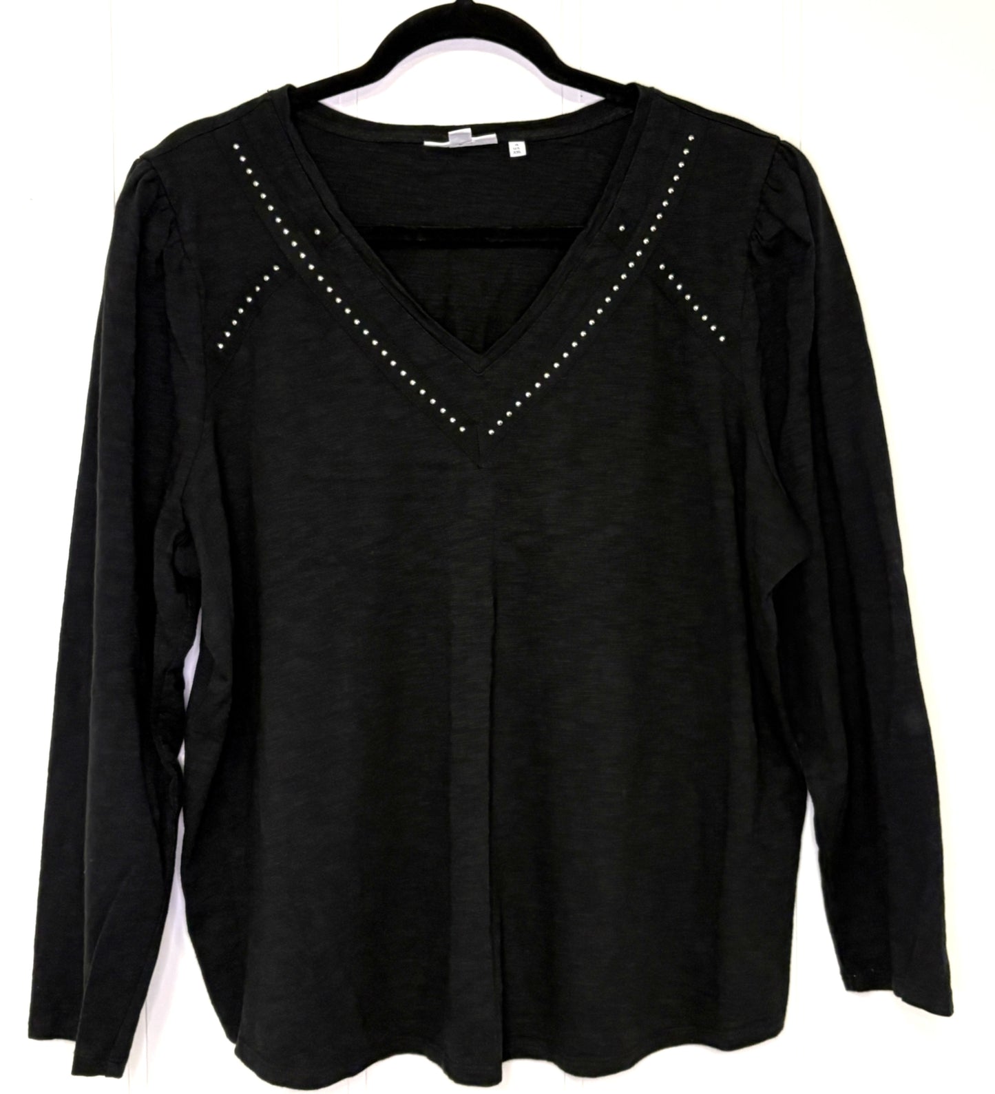 Chico's LS Studded Top