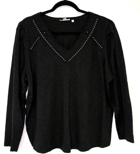 Chico's LS Studded Top