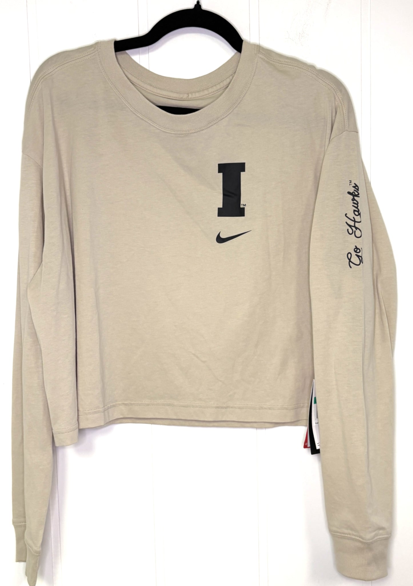 Go Hawks LS Crop Top