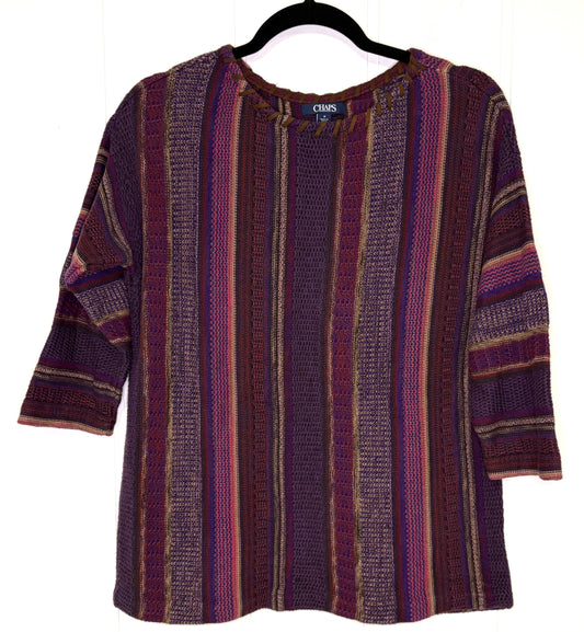 Chaps Cotton-blend Stripe Sweater