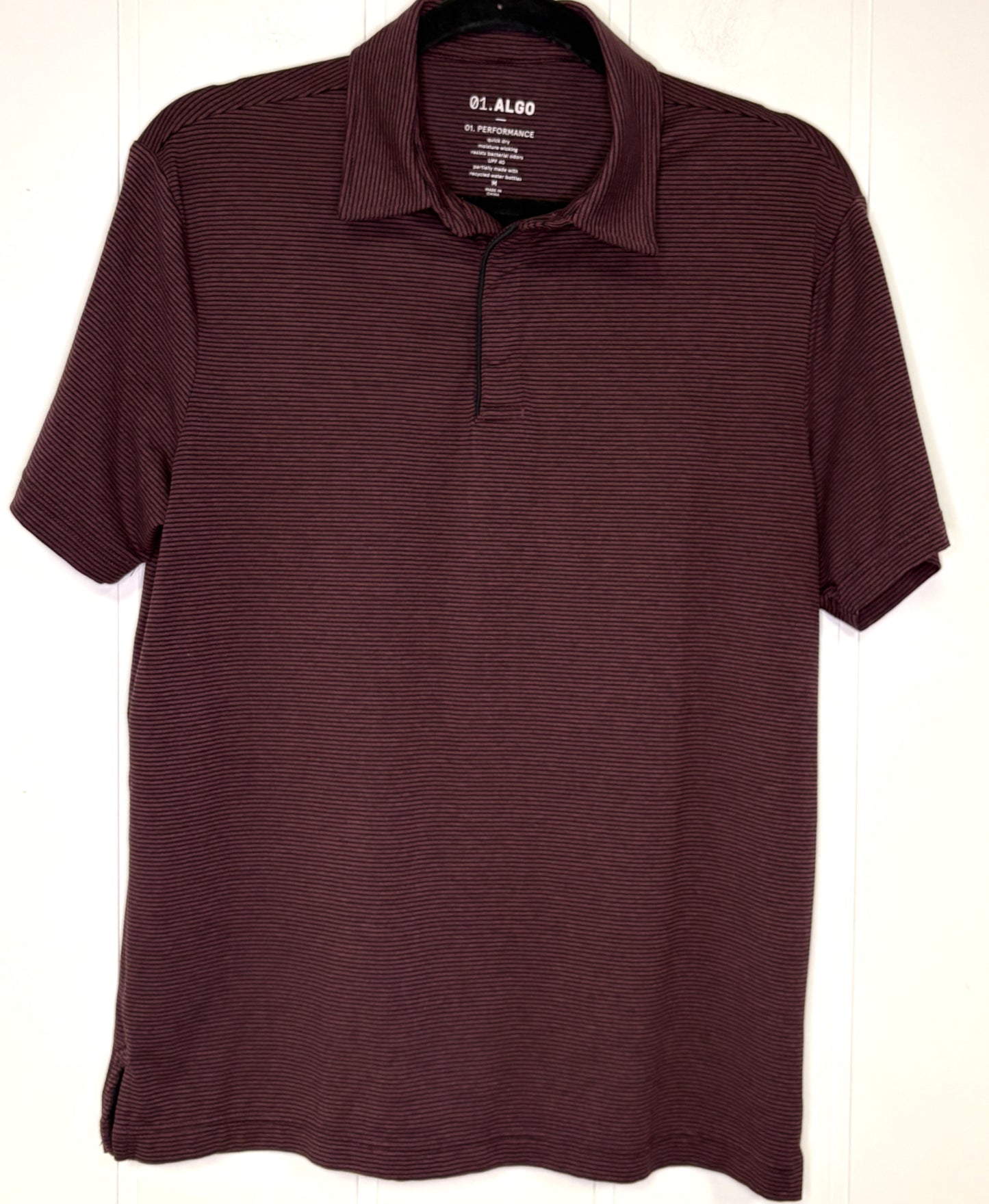 01. Algo Stripe Knit Polo