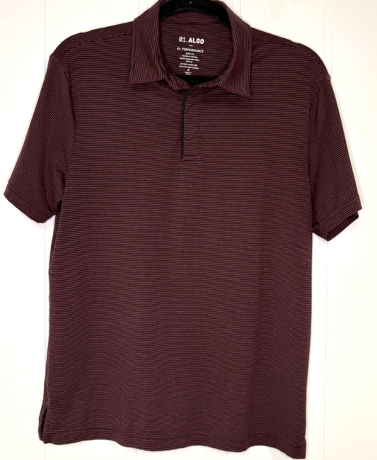 01. Algo Stripe Knit Polo