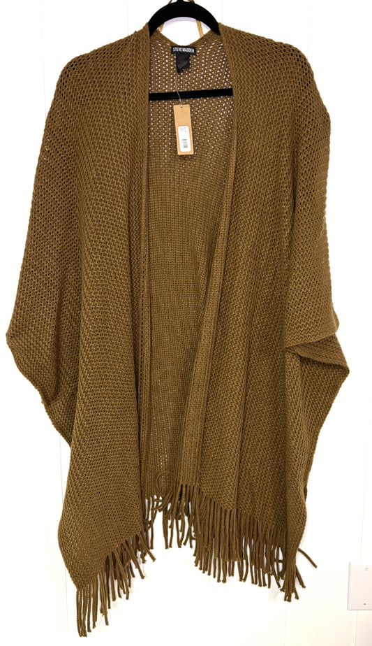 Steve Madden Knit Fringe Poncho