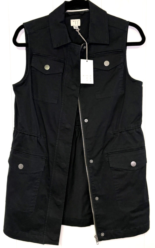 Long Zipper Vest w/Pockets