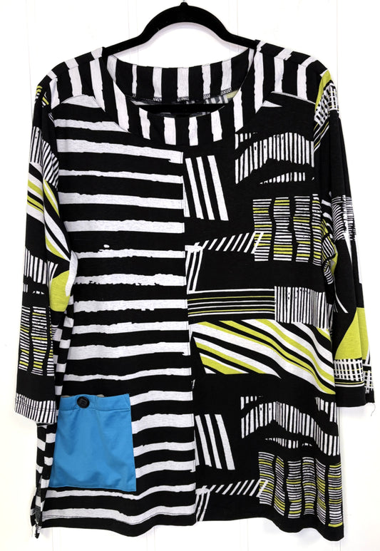 Ali Miles Geometric Swirl Tops