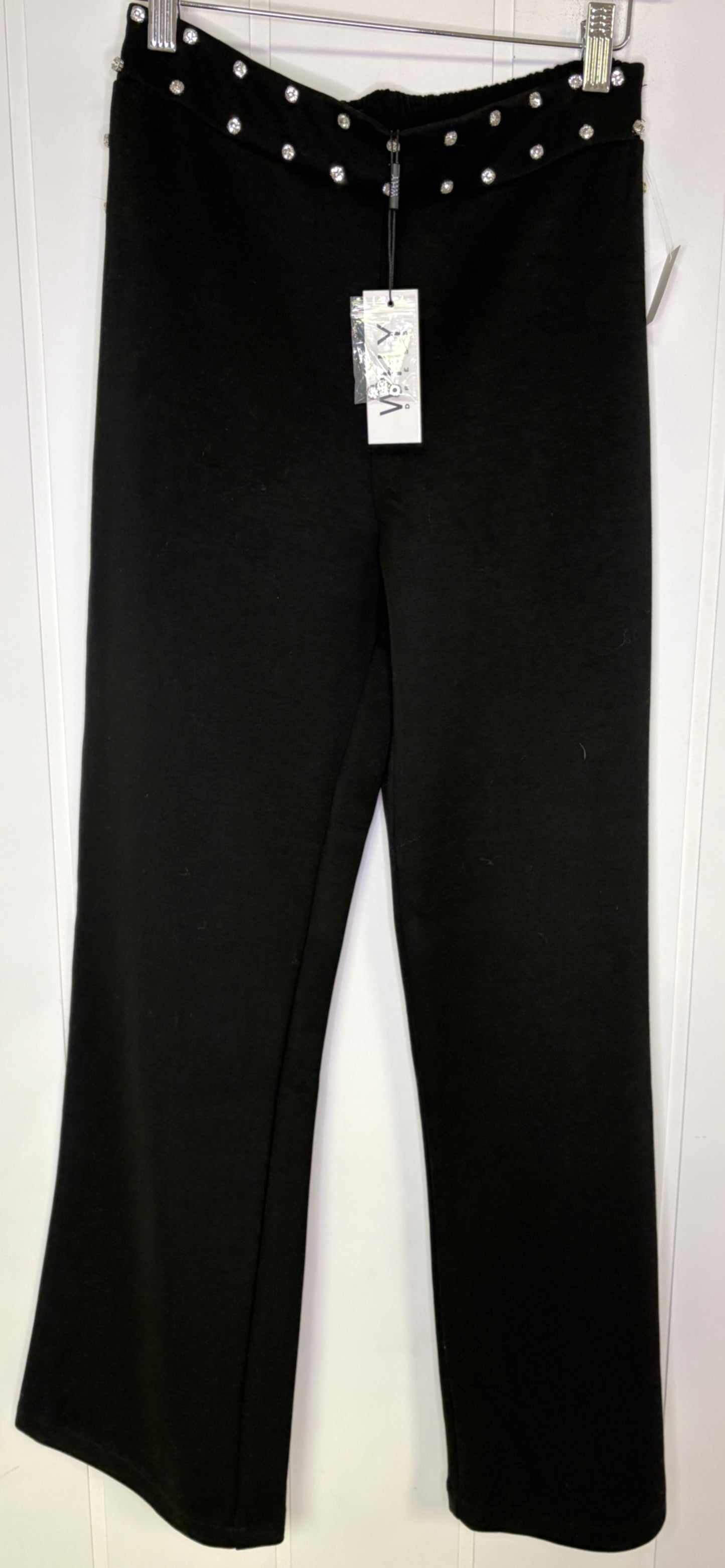 Rhinestone Lined Knit Pants