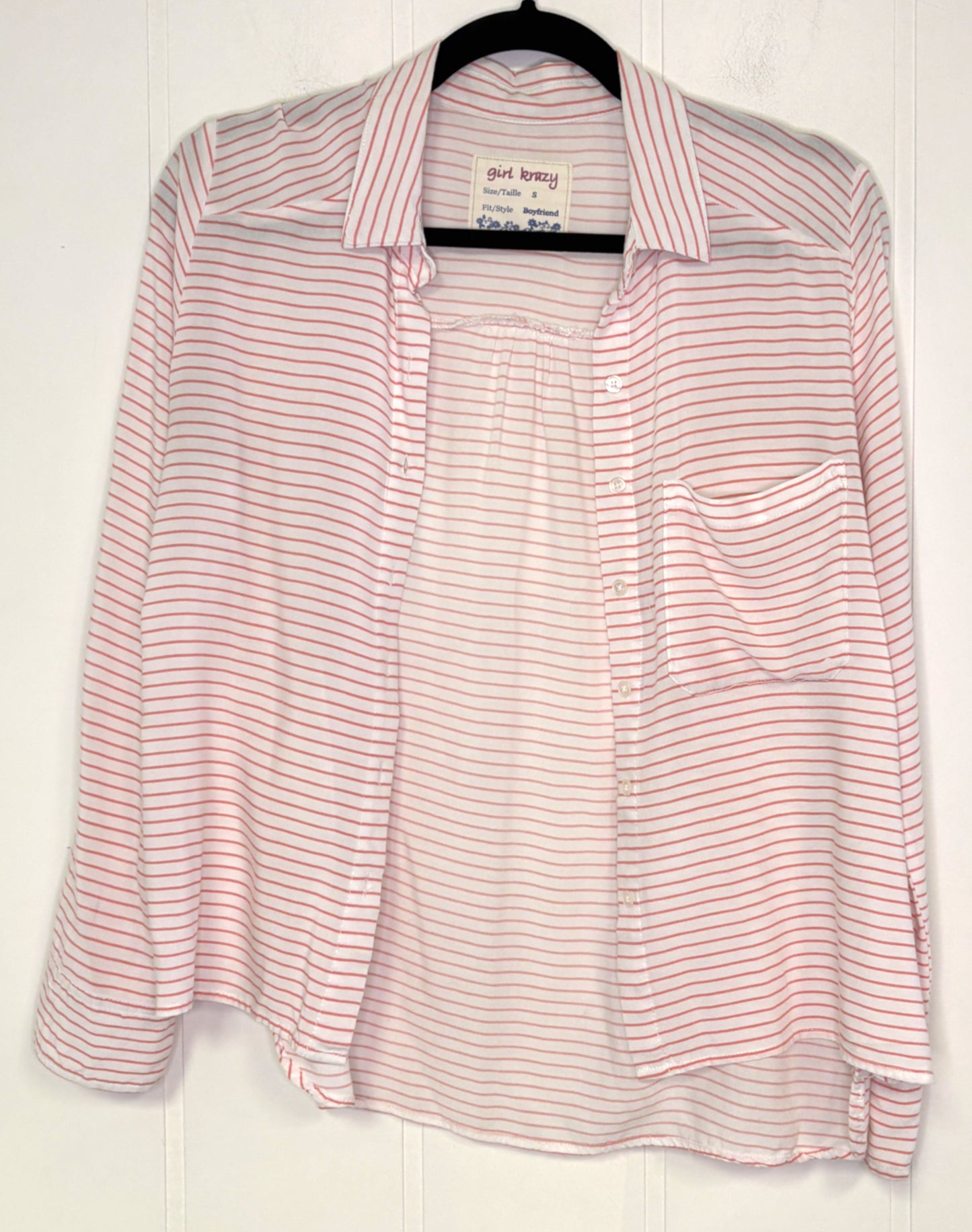 Girl Krazy Stripe Button-down