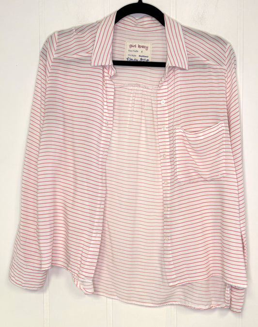 Girl Krazy Stripe Button-down