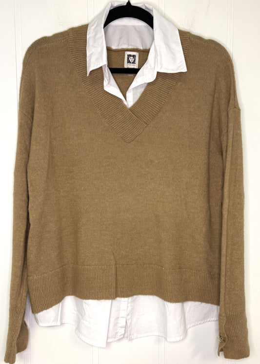 Popped Collar Sweater Top