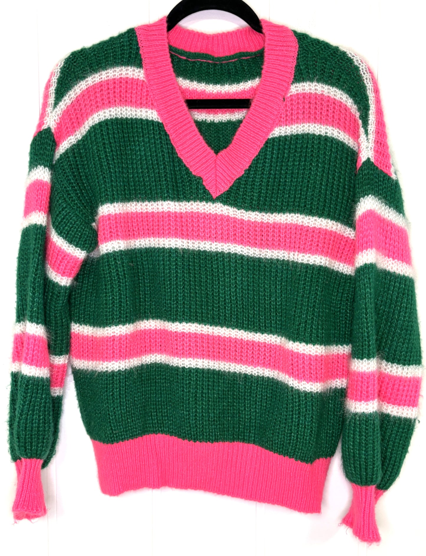 Waffle Knit Stripe Sweater