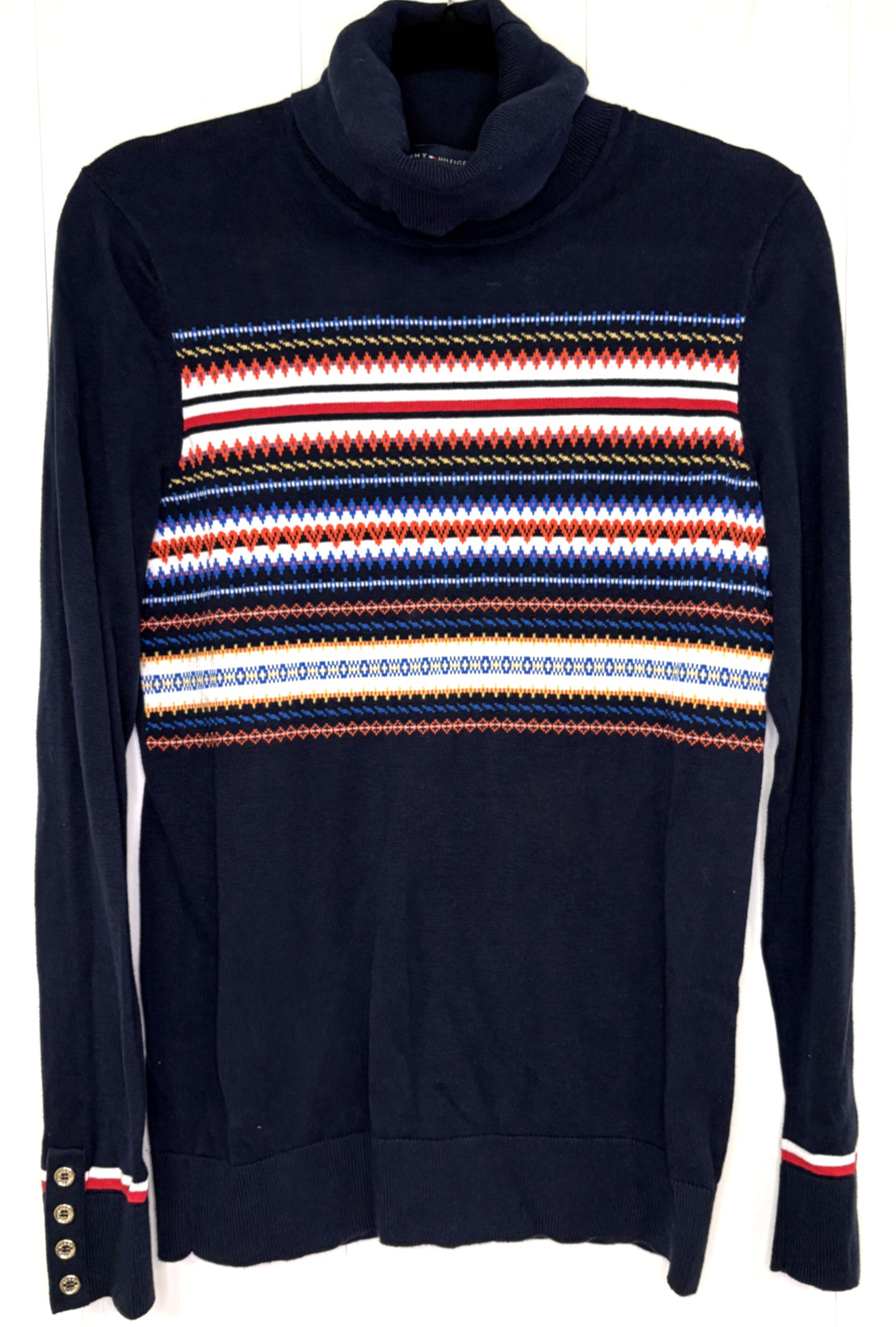 TH Geometric Turtleneck Sweater