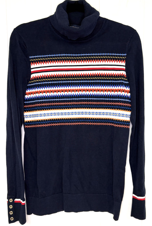 TH Geometric Turtleneck Sweater