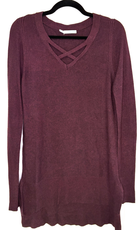Maurices Criss Cross Tunic Sweater