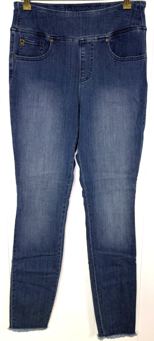 Kim Gravel Fringe Ankle Jeans