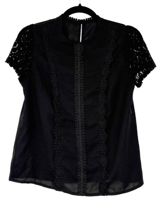 Embroidered Sheer Blouse