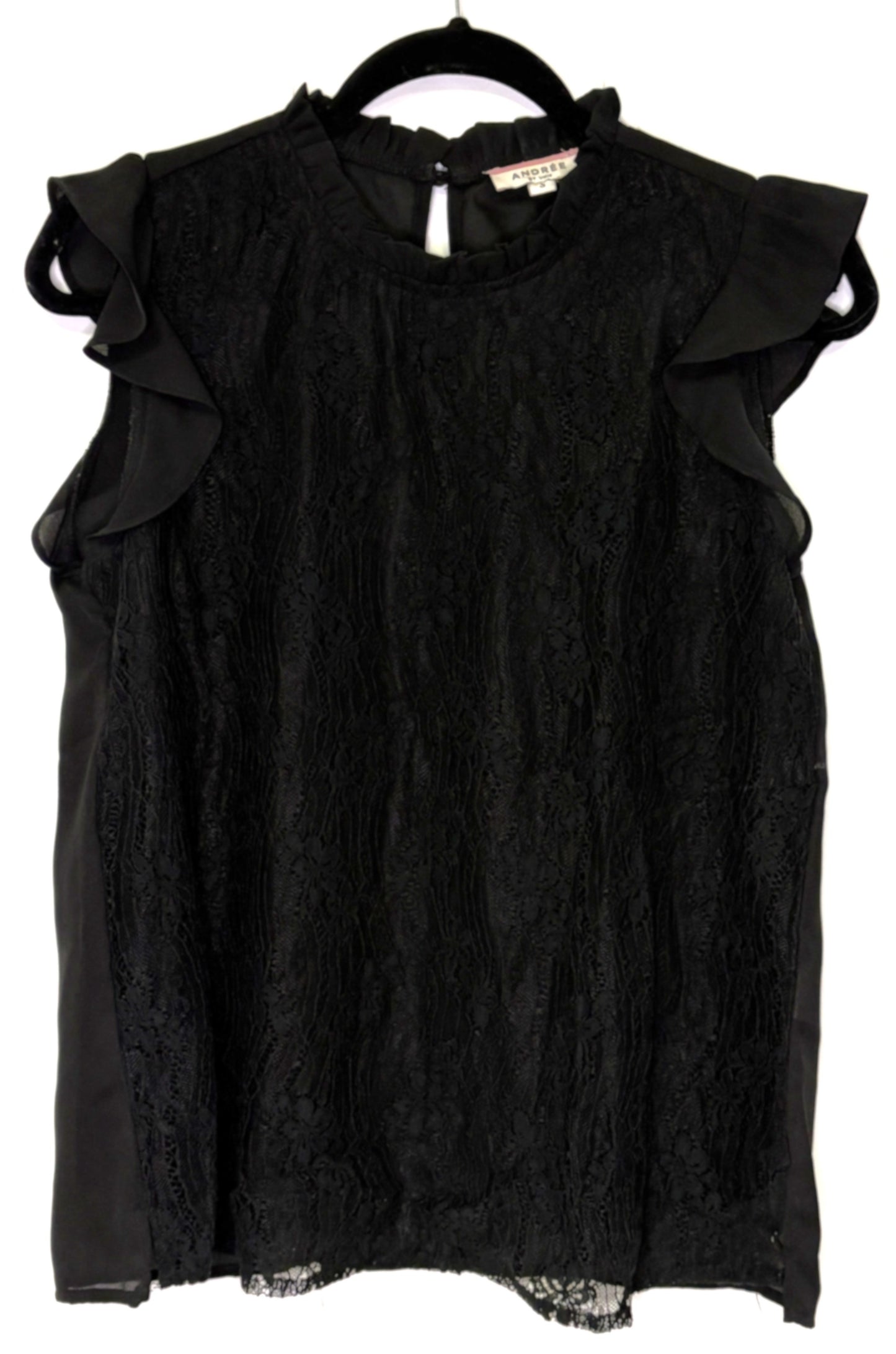 Andree Lace-overlay Top