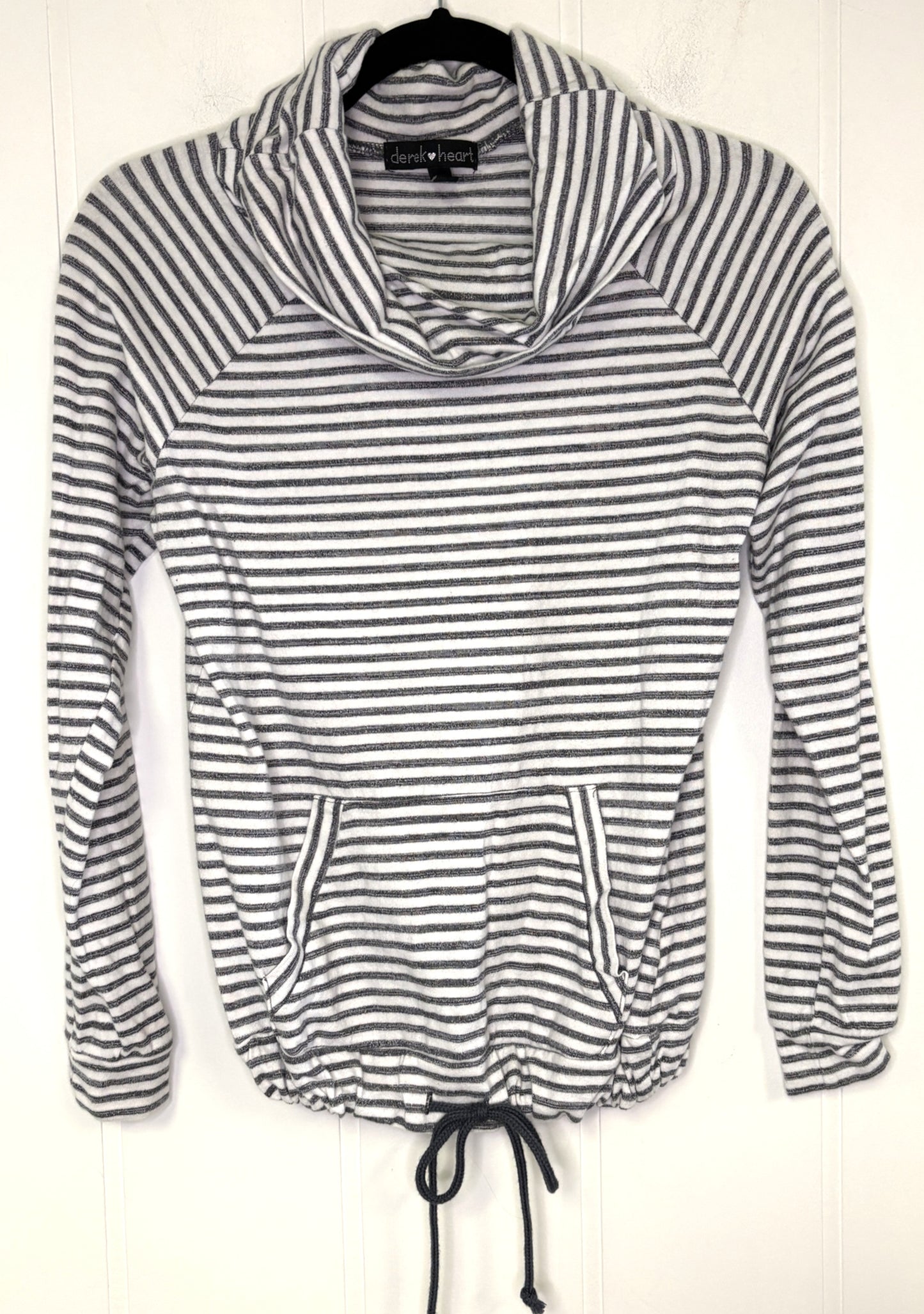 Stripe Cowlneck Knit Top