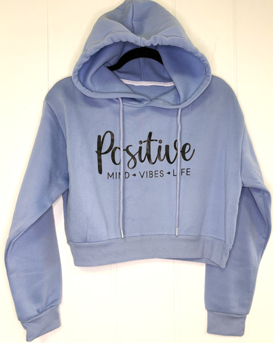 'Positive' Crop Hoodie