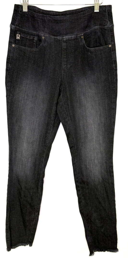 Kim Gravel Fringe Ankle Jeans