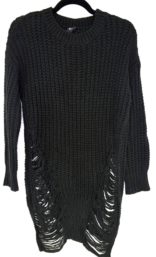 Crochet Style Tunic Sweater