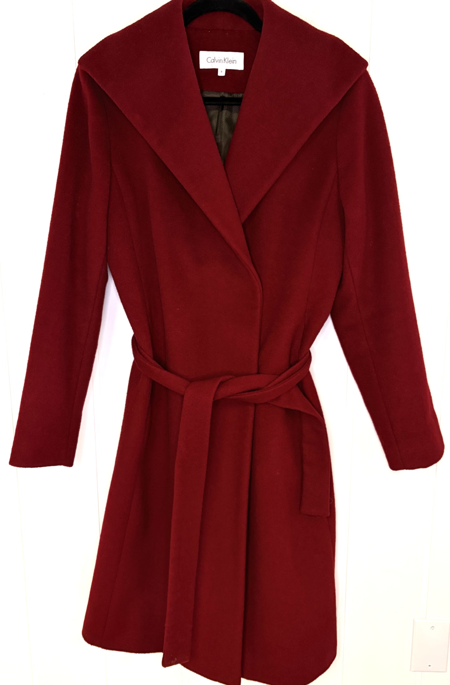 Calvin Klein Wool Belted Coat
