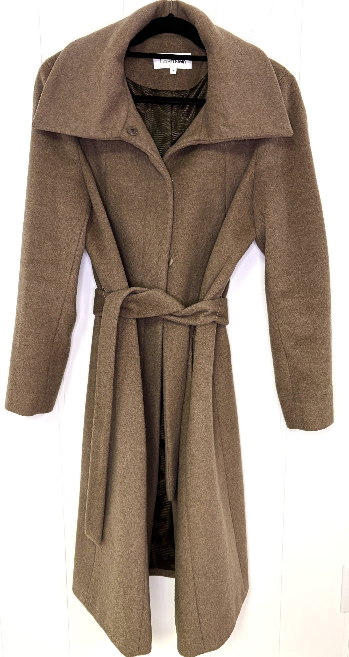 Calvin Klein Wool Belted Coat